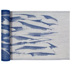 Lapuan Kankurit Aallokko sauna cover, 46 x 60 cm, linen - blue