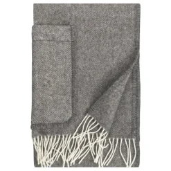 Lapuan Kankurit Arvo pocket shawl, 60 x 180 cm, white - natural brown