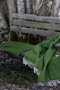 Lapuan Kankurit Arvo pocket shawl, 60 x 180 cm, white - olive