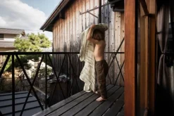 Lapuan Kankurit Hohto bath towel, white - green