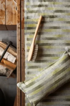 Lapuan Kankurit Hohto sauna cover, 46 x 150 cm, white - green