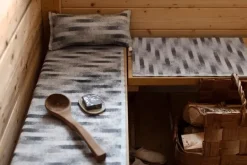 Lapuan Kankurit Hohto sauna cover, 46 x 150 cm, white - grey