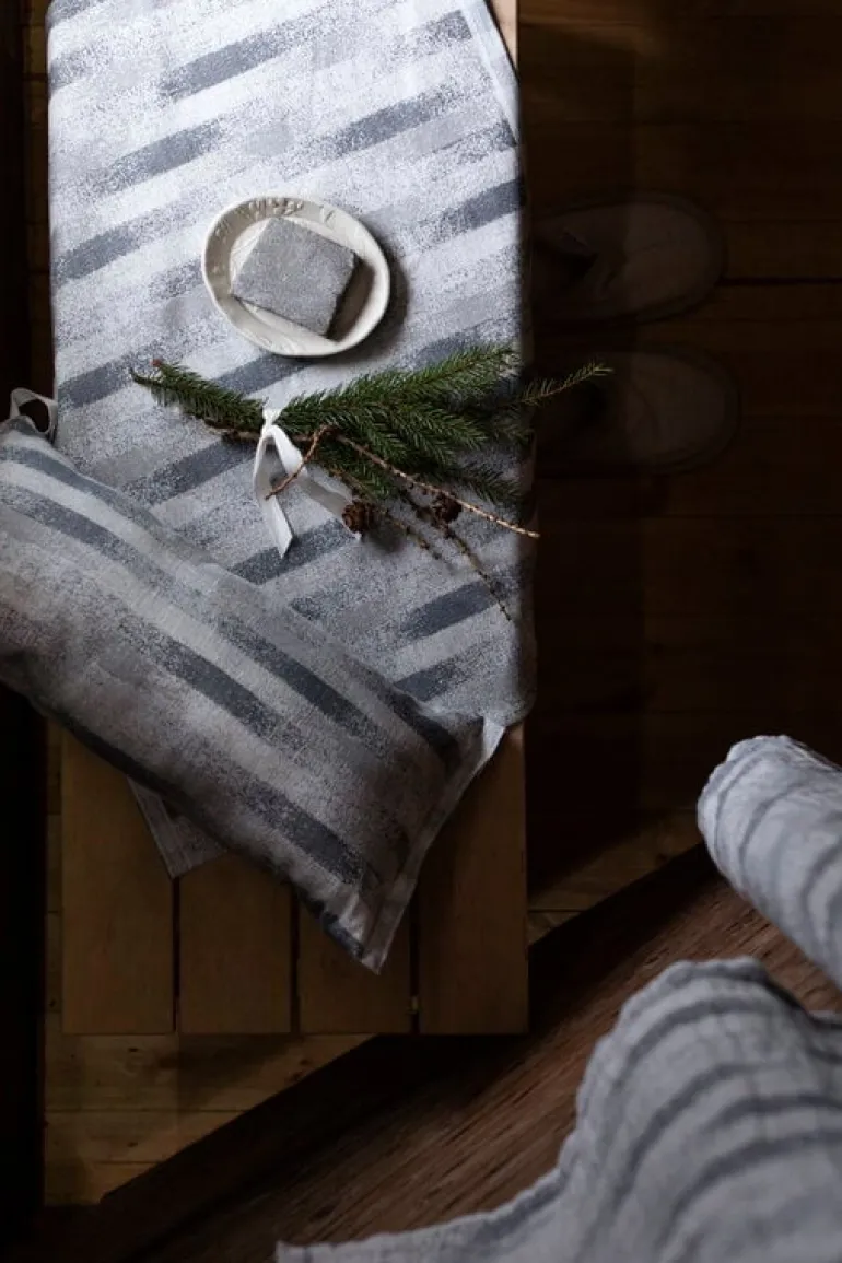 Lapuan Kankurit Hohto sauna cover, 46 x 60 cm, white - grey