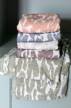 Lapuan Kankurit Jäkälä sauna cover, 46 x 150 cm, white - cinnamon