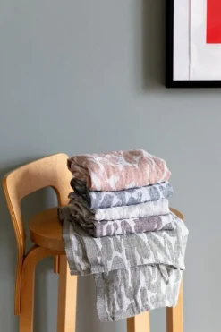 Lapuan Kankurit Jäkälä sauna cover, 46 x 60 cm, white - linen