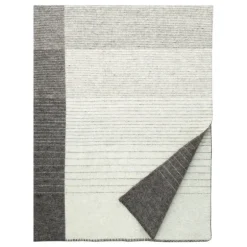 Lapuan Kankurit Kaamos blanket, 150 x 200 cm, white - natural brown