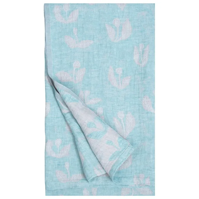 Lapuan Kankurit Kesäkukka table cloth/throw, turquoise - rose