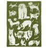 Lapuan Kankurit Koirapuisto blanket, 130 x 180 cm, olive - white
