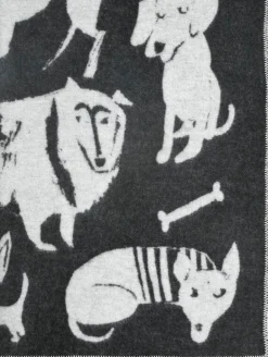 Lapuan Kankurit Koirapuisto blanket, 130 x 180 cm, black - white