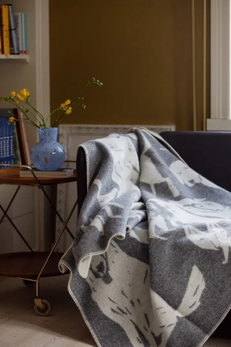Lapuan Kankurit Koirapuisto blanket, 90 x 130 cm, grey - white