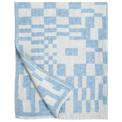 Lapuan Kankurit Koodi bath towel, rainy blue - linen