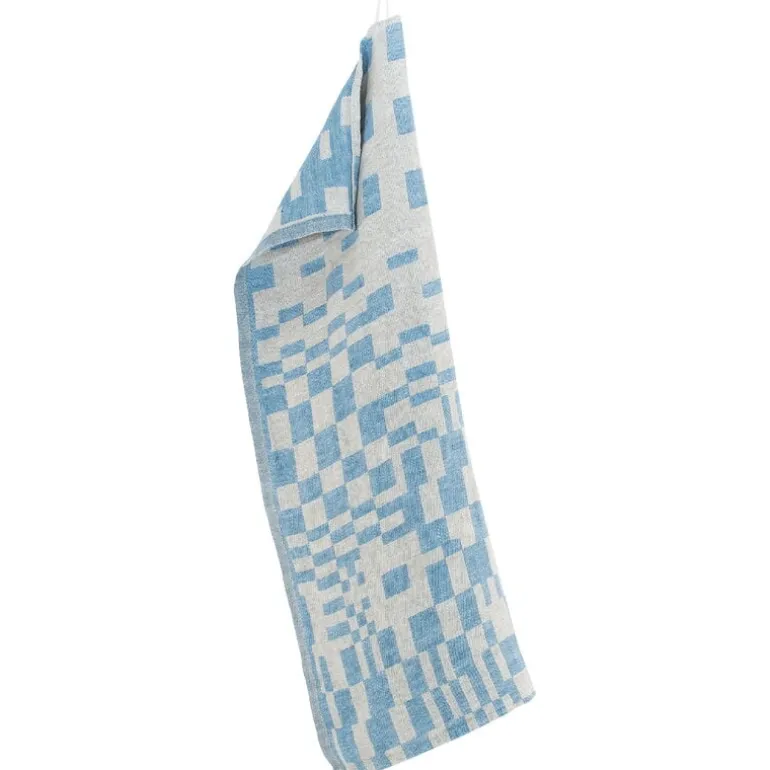 Lapuan Kankurit Koodi hand towel, rainy blue - linen