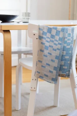 Lapuan Kankurit Koodi hand towel, rainy blue - linen