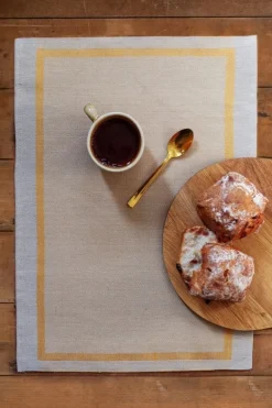 Lapuan Kankurit Laina placemat, linen - cloudberry