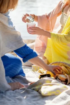 Lapuan Kankurit Maja blanket, white - linen