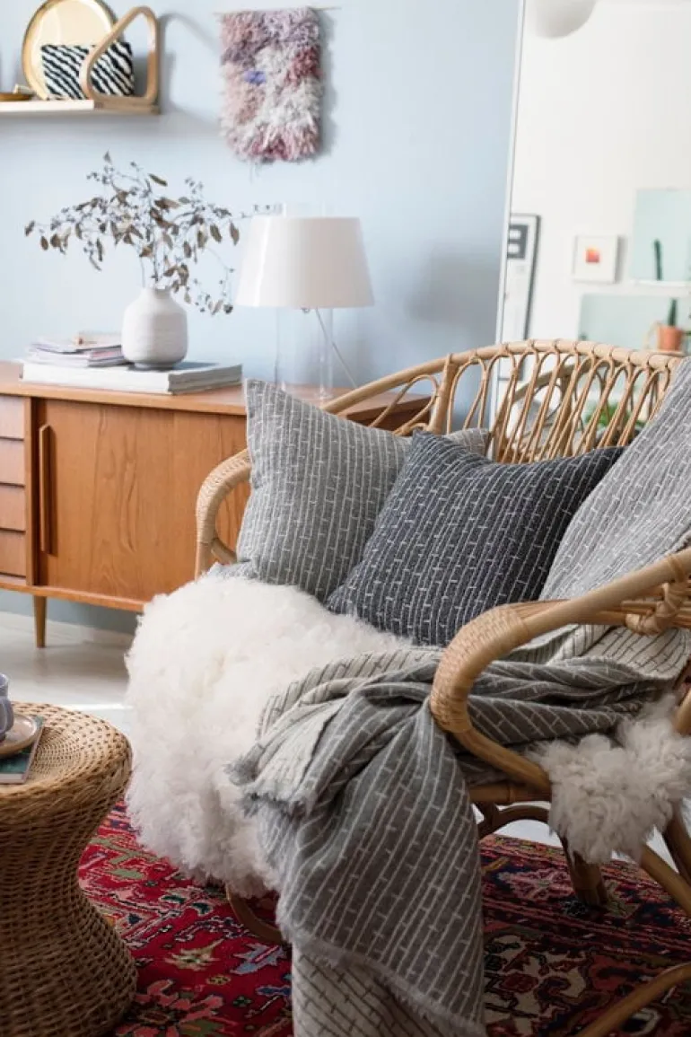 Lapuan Kankurit Metsä cushion cover 45 x 45 cm, light grey