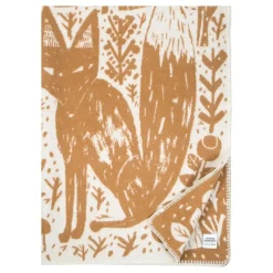 Lapuan Kankurit Metsikkö blanket, cognac - white