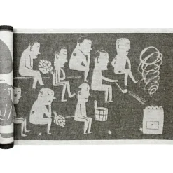 Lapuan Kankurit Miesten Sauna sauna cover, 46 x 60 cm, black - linen