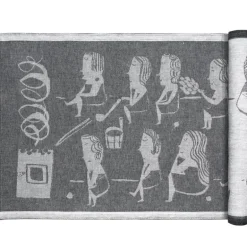 Lapuan Kankurit Naisten Sauna sauna cover, 46 x 60 cm, black - linen