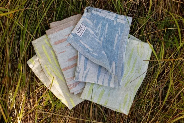 Lapuan Kankurit Osmankäämi towel/napkin, linen - yellow