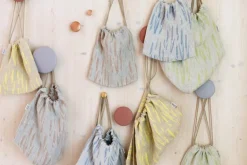 Lapuan Kankurit Osmankäämi ribbon bag, grey - cinnamon