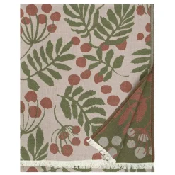 Lapuan Kankurit Pihapuu blanket, 135 x 180 cm, beige - cinnamon - olive