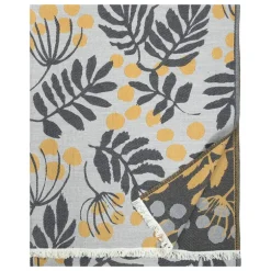 Lapuan Kankurit Pihapuu blanket, 135 x 180 cm, grey - honey - black