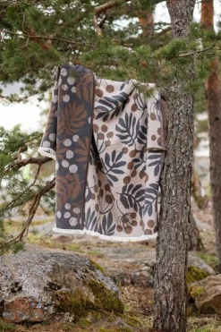 Lapuan Kankurit Pihapuu blanket, 135 x 180 cm, beige - brown - black