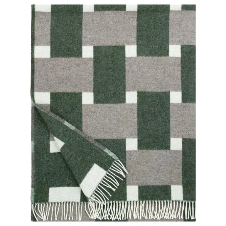 Lapuan Kankurit Punos blanket, beige - olive - white