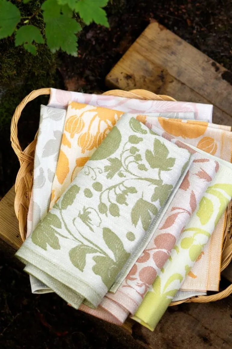 Lapuan Kankurit Puutarha towel/napkin, white - rose