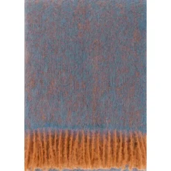 Lapuan Kankurit Revontuli mohair blanket, rust - denim blue