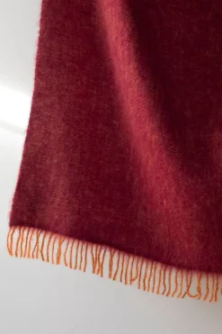 Lapuan Kankurit Revontuli mohair blanket, rust - bordeaux