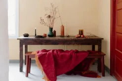 Lapuan Kankurit Revontuli mohair blanket, rust - bordeaux