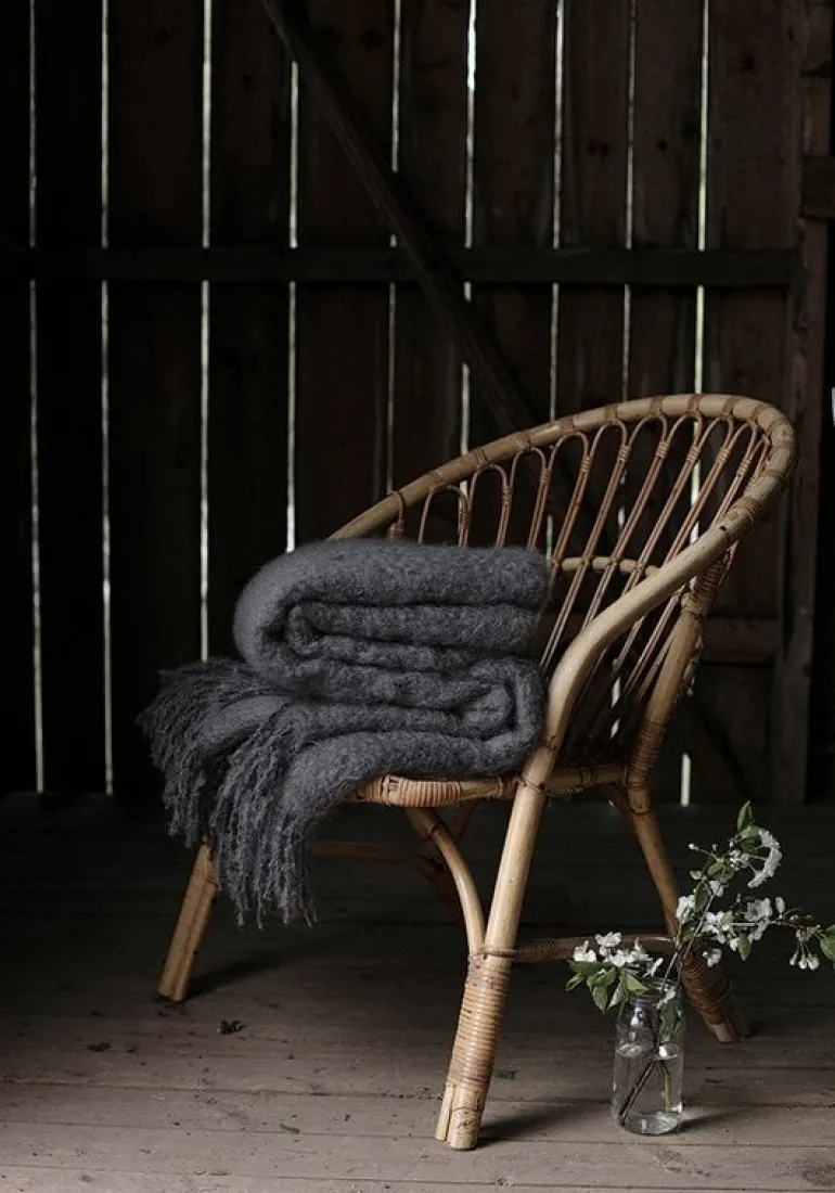 Lapuan Kankurit Saaga Uni mohair blanket, smoke