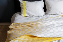 Lapuan Kankurit Shakki throw, beige - yellow - white