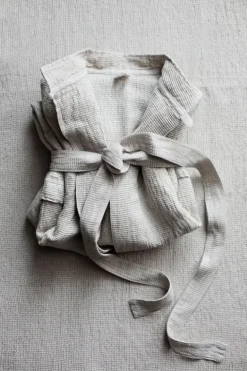 Lapuan Kankurit Terva bathrobe, white - linen