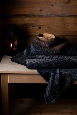 Lapuan Kankurit Terva hand towel, black - multi - brown