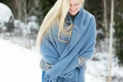 Lapuan Kankurit Uni pocket shawl, rainy blue