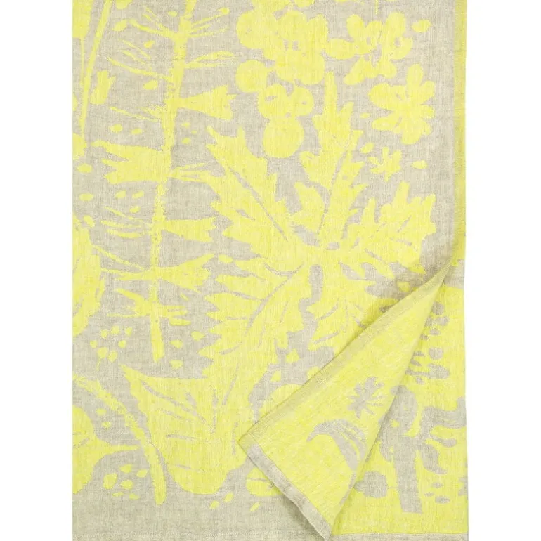 Lapuan Kankurit Villiyrtit table cloth/throw, 150 x 200 cm, yellow - linen