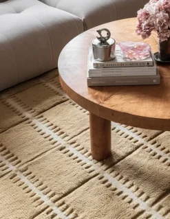 LAYERED Lilly wool rug, mustard