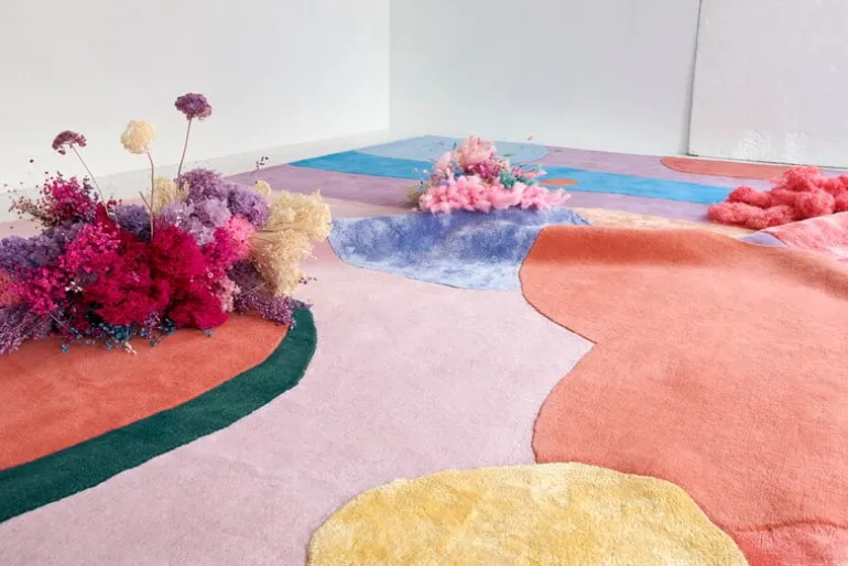 LAYERED Poppykalas Flower Field rug
