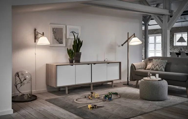 Le Klint Sax 223-2/17 wall lamp, light oak