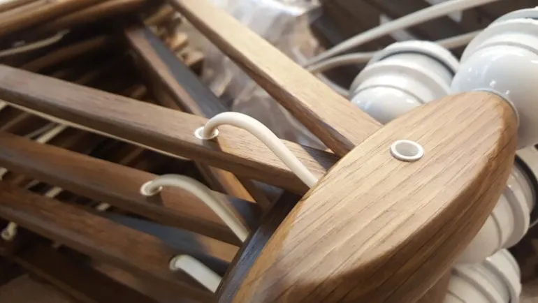 Le Klint Sax 223-2/17 wall lamp, light oak