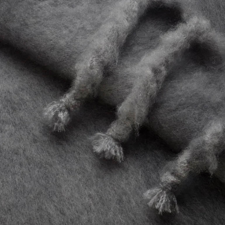 Lena Rewell Grafit mohair blanket 130 x 180 cm