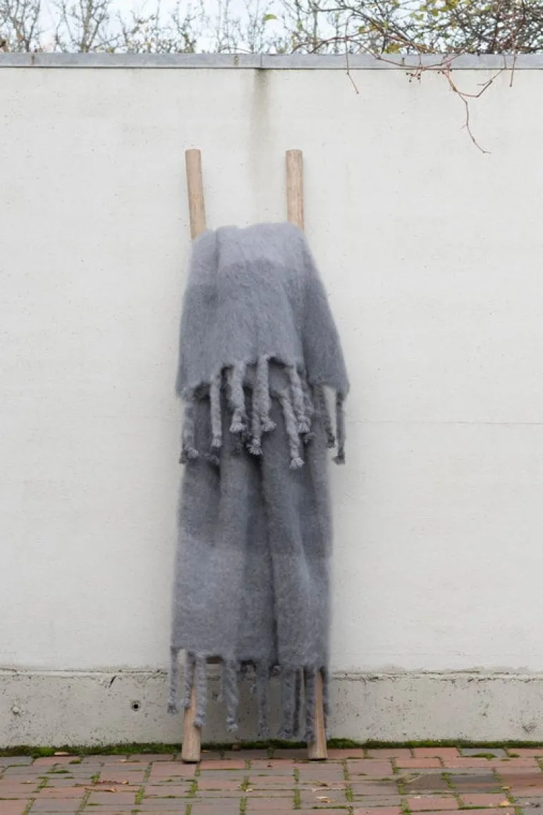Lena Rewell Grafit mohair blanket 130 x 180 cm
