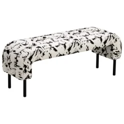 Lepo Product Boa bench, 120 x 40 cm, black - black and white Elitis OD 13180