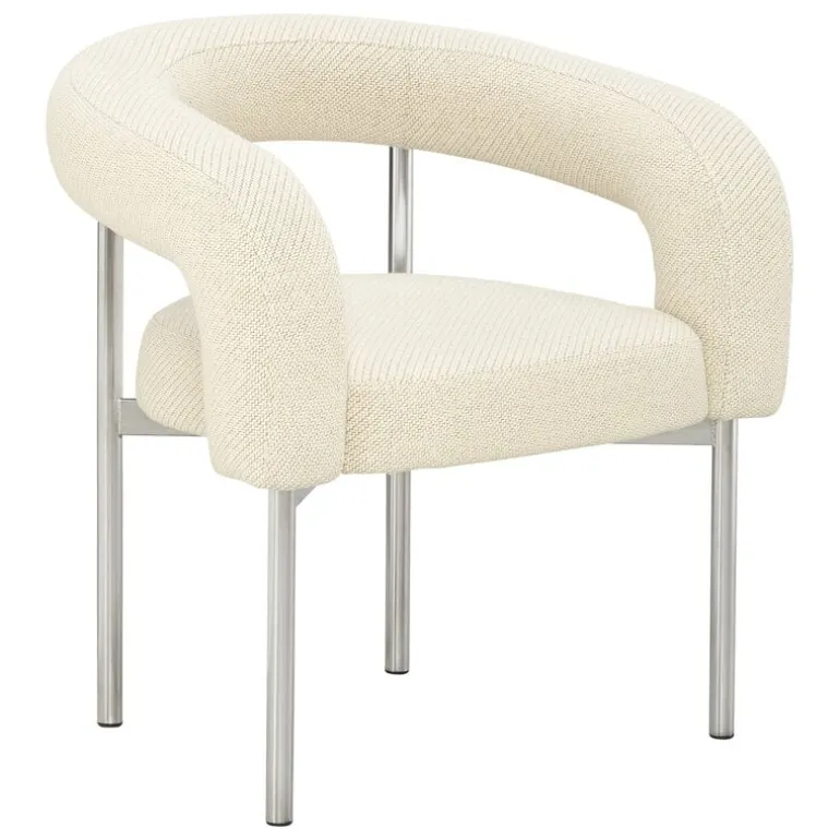 Lepo Product Boa chair, chrome - light beige Kvadrat Coda2 103