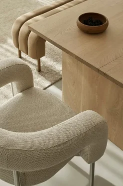 Lepo Product Boa chair, chrome - light beige Kvadrat Coda2 103