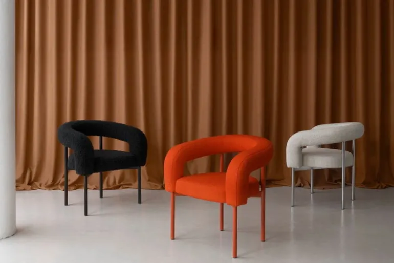 Lepo Product Boa chair, chrome - light beige Kvadrat Coda2 103