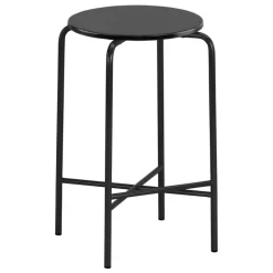 Lepo Product Moderno bar stool, low, black - black stained birch